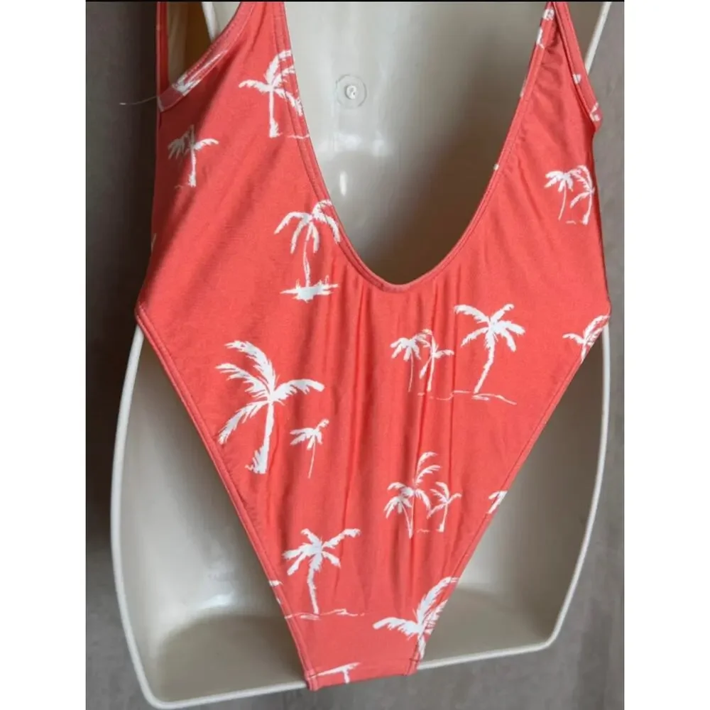 American Apparel Tropical Palm Tree One Piece Swim Suit